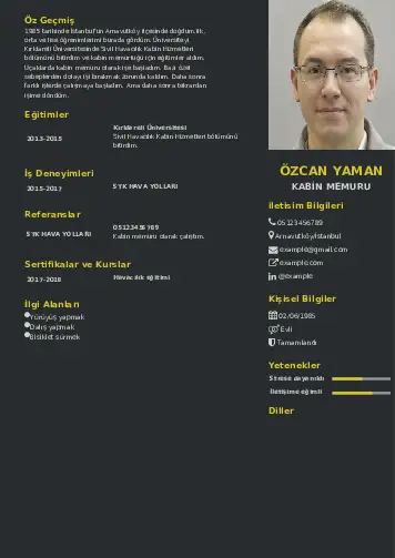 örnek cv indir